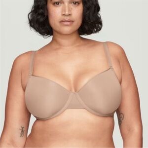 Cuup The Demi Mesh Bra in Taupe SZ 34F NWOT